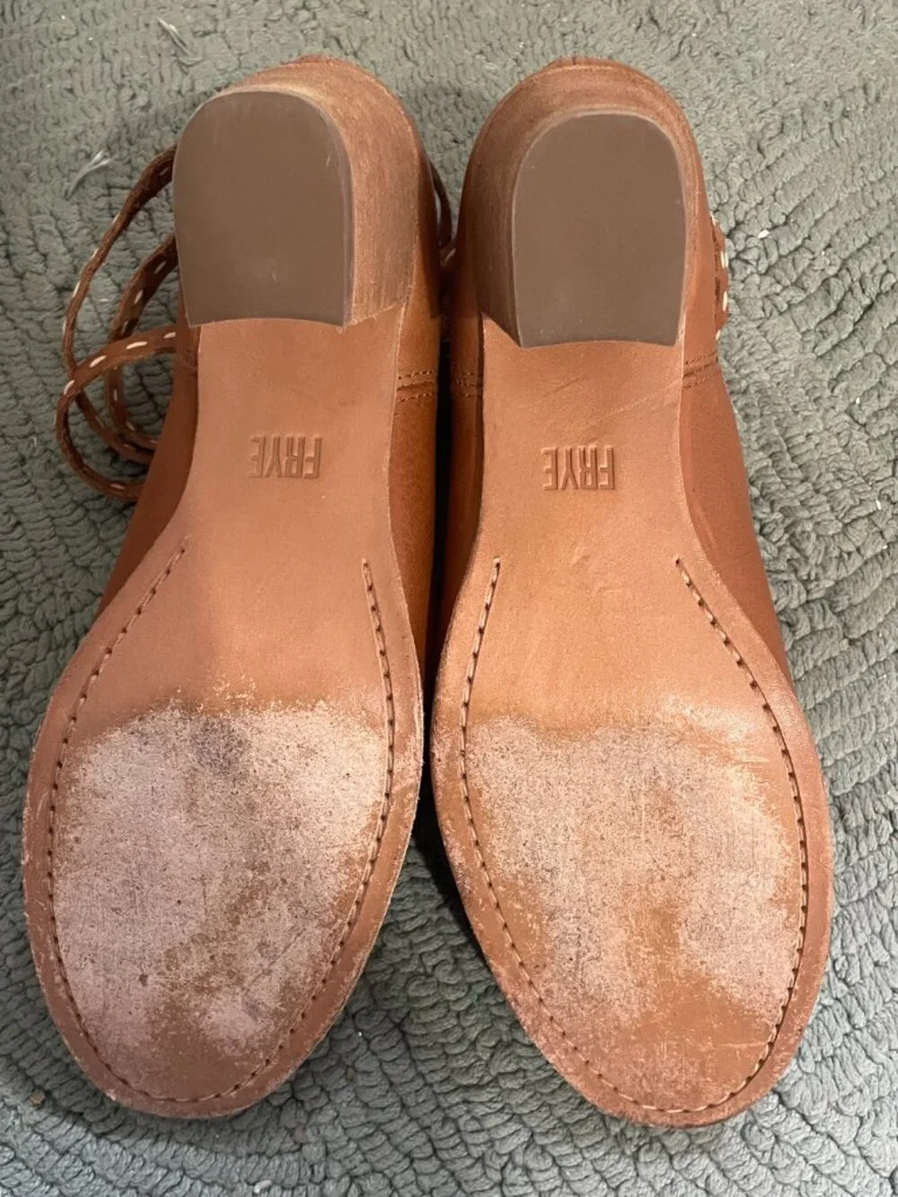 Frye Naomi Pickstitch Leather Booties Size 9.5